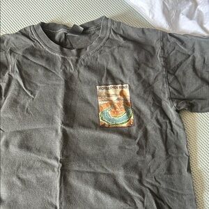 Horseshoe Bend Graphic Tee — Charcoal with Multicolor design on front and back